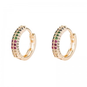 Южна Корея Dongdaemun медни бижута обеци Zircon обеци Европейски и американски модни аксесоари трансгранични източници на позлатени обеци на едро